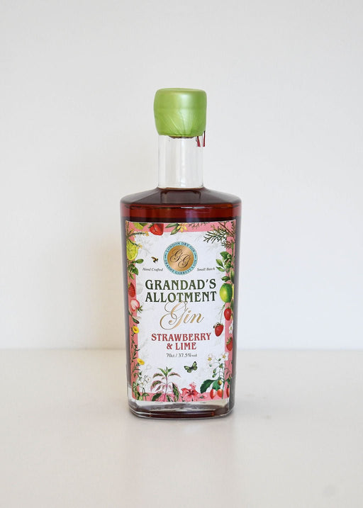 Grandads Allotment Strawberry & Lime Gin 37.5% made with fresh British Farm Fruit - Exeter Gin