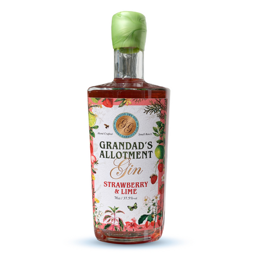 Our London Dry strawberry and lime gin (37.5% abv) offers something for gin lovers with a slightly sweeter tooth. It gives a big hit of strawberry followed by sumptuous vanilla then balanced with tangy lime.